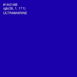 #1A01AB - Ultramarine Color Image