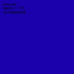 #1A01AC - Ultramarine Color Image