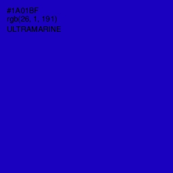 #1A01BF - Ultramarine Color Image