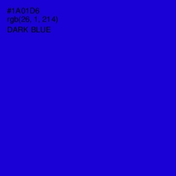 #1A01D6 - Dark Blue Color Image