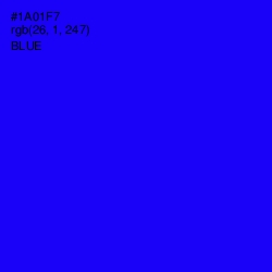 #1A01F7 - Blue Color Image