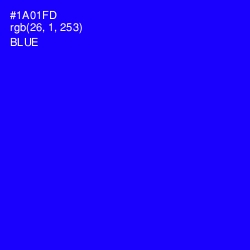 #1A01FD - Blue Color Image