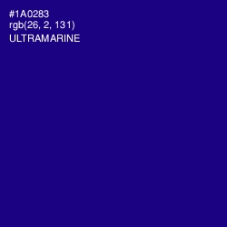 #1A0283 - Ultramarine Color Image