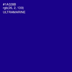 #1A028B - Ultramarine Color Image