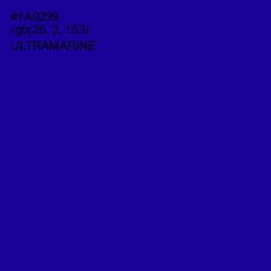 #1A0299 - Ultramarine Color Image