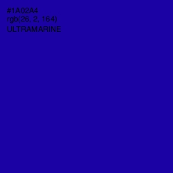 #1A02A4 - Ultramarine Color Image