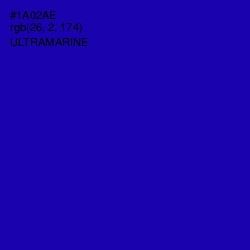 #1A02AE - Ultramarine Color Image