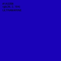 #1A02B8 - Ultramarine Color Image