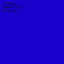 #1A02CC - Dark Blue Color Image