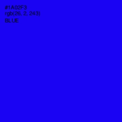 #1A02F3 - Blue Color Image