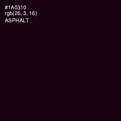 #1A0310 - Asphalt Color Image