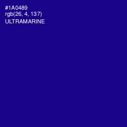 #1A0489 - Ultramarine Color Image