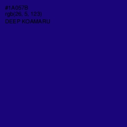 #1A057B - Deep Koamaru Color Image