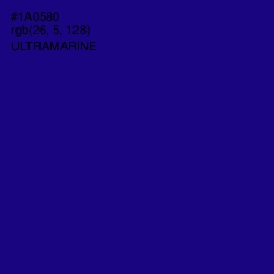 #1A0580 - Ultramarine Color Image