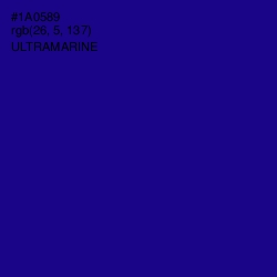 #1A0589 - Ultramarine Color Image