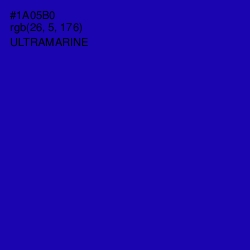 #1A05B0 - Ultramarine Color Image