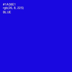 #1A08E1 - Blue Color Image