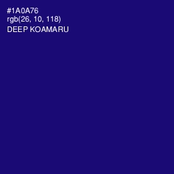 #1A0A76 - Deep Koamaru Color Image