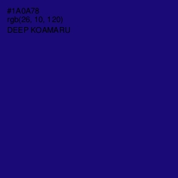 #1A0A78 - Deep Koamaru Color Image