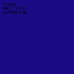 #1A0A84 - Ultramarine Color Image