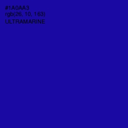 #1A0AA3 - Ultramarine Color Image