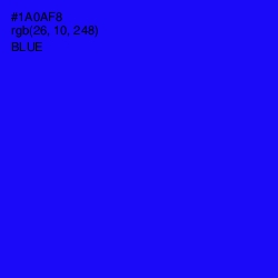 #1A0AF8 - Blue Color Image