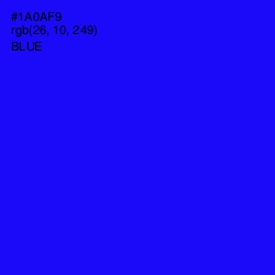 #1A0AF9 - Blue Color Image