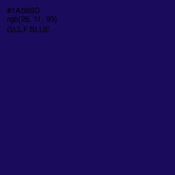 #1A0B5D - Gulf Blue Color Image