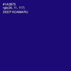 #1A0B75 - Deep Koamaru Color Image