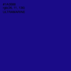 #1A0B88 - Ultramarine Color Image