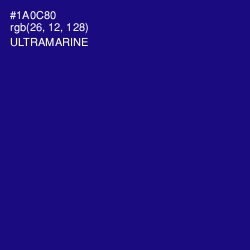 #1A0C80 - Ultramarine Color Image