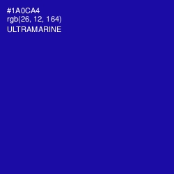 #1A0CA4 - Ultramarine Color Image
