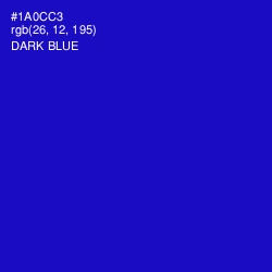 #1A0CC3 - Dark Blue Color Image