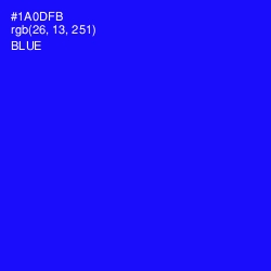 #1A0DFB - Blue Color Image