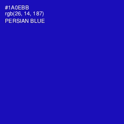 #1A0EBB - Persian Blue Color Image