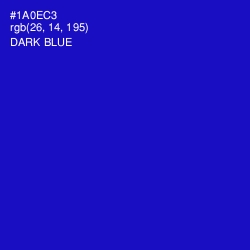 #1A0EC3 - Dark Blue Color Image