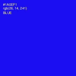 #1A0EF1 - Blue Color Image