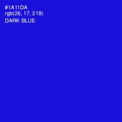 #1A11DA - Dark Blue Color Image