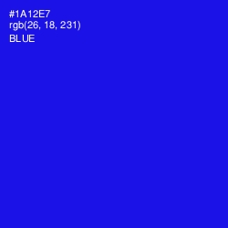 #1A12E7 - Blue Color Image