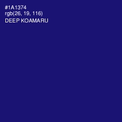 #1A1374 - Deep Koamaru Color Image