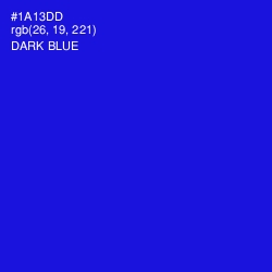 #1A13DD - Dark Blue Color Image