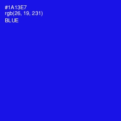 #1A13E7 - Blue Color Image