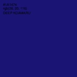 #1A1474 - Deep Koamaru Color Image