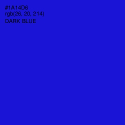 #1A14D6 - Dark Blue Color Image