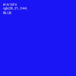 #1A15F4 - Blue Color Image