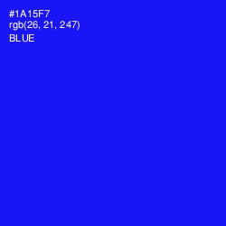 #1A15F7 - Blue Color Image