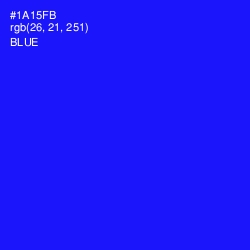 #1A15FB - Blue Color Image