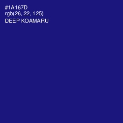 #1A167D - Deep Koamaru Color Image