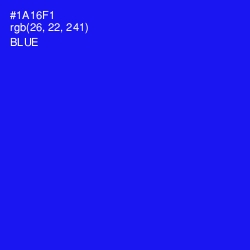 #1A16F1 - Blue Color Image