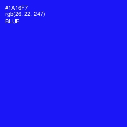 #1A16F7 - Blue Color Image